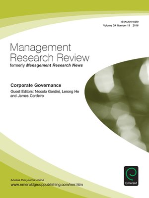 cover image of Management Research Review, Volume 39, Number 11
